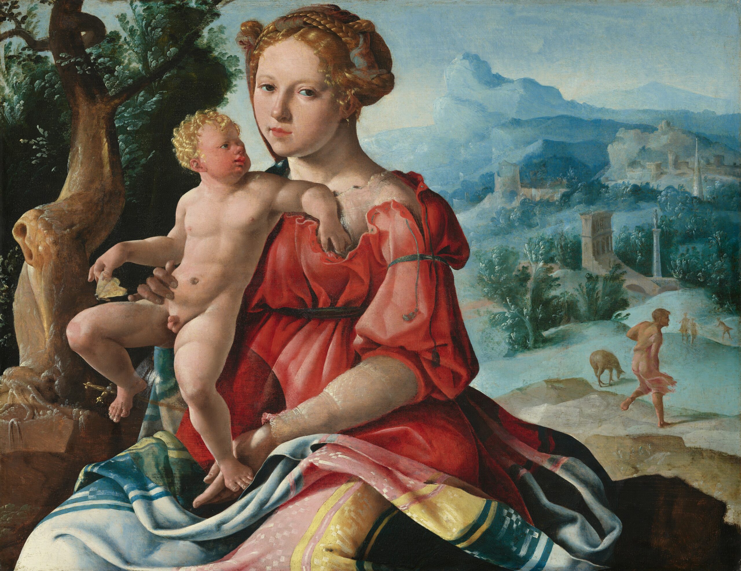 bebe muscle renaissance maerten van heemskerck Enfant Jésus au corps musclé dans une peinture de Maerten van Heemskerck vers 1530