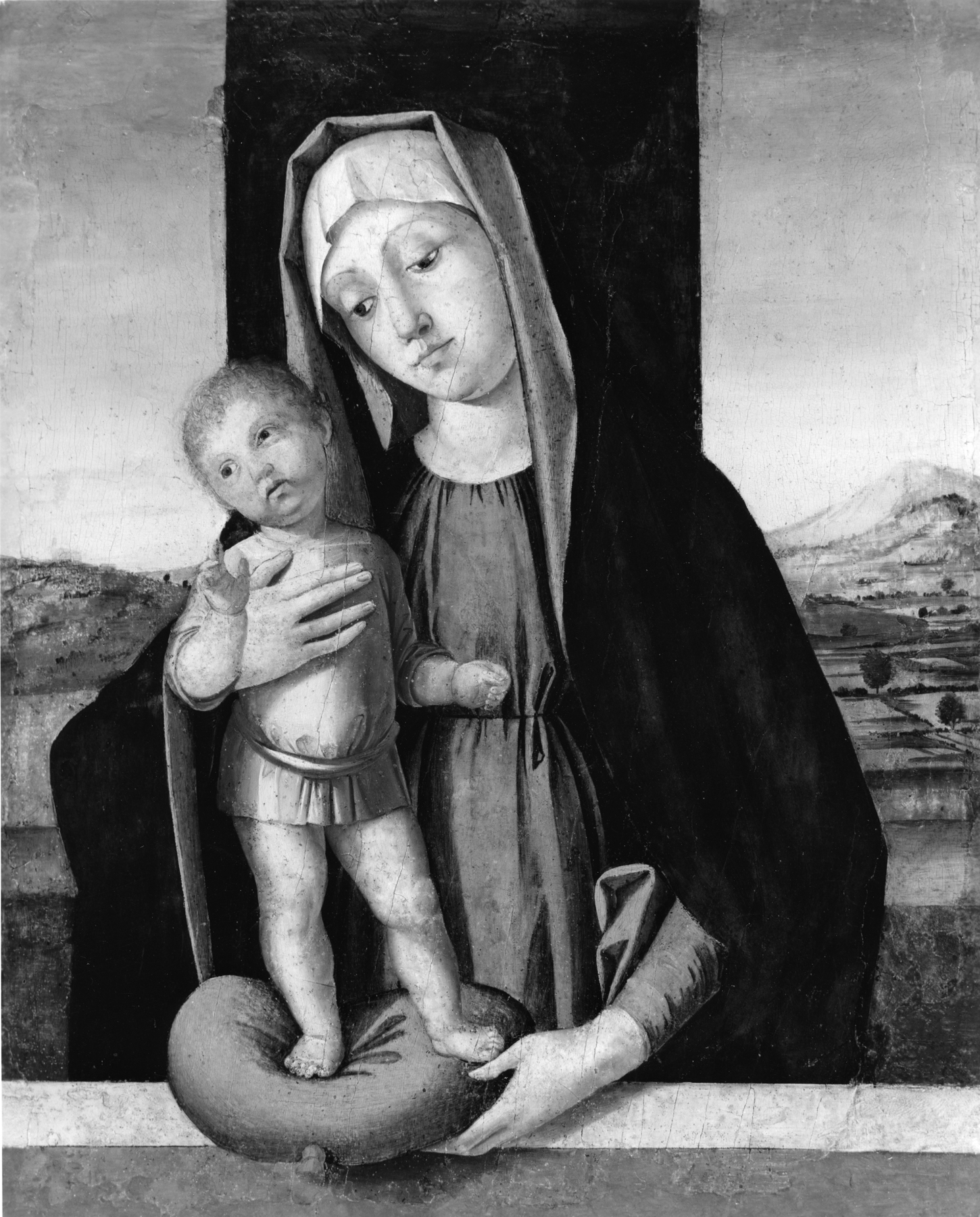 bebe renaissance alvise vivarini 1485 Enfant Jésus debout dans la Madonna and Child d'Alvise Vivarini vers 1485