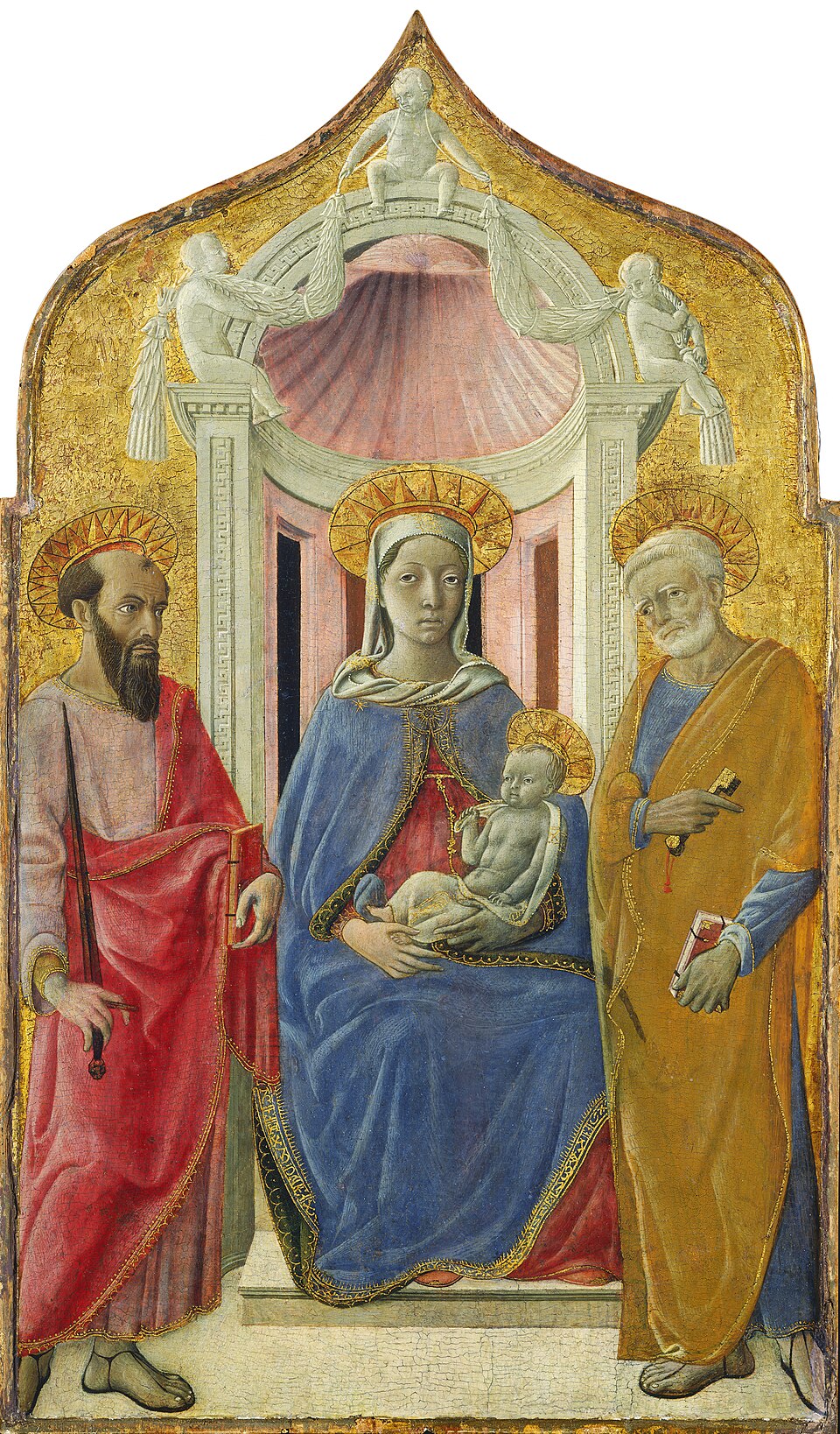 bebe renaissance domenico di bartolo 1430 Enfant Jésus dans une peinture de Domenico di Bartolo vers 1430