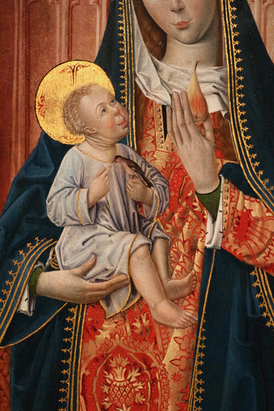 vierge enfant saint jean baptiste picardie 1490 1500 "Enfant Jésus au visage d'adulte dans une peinture de Picardie vers 1490-1500