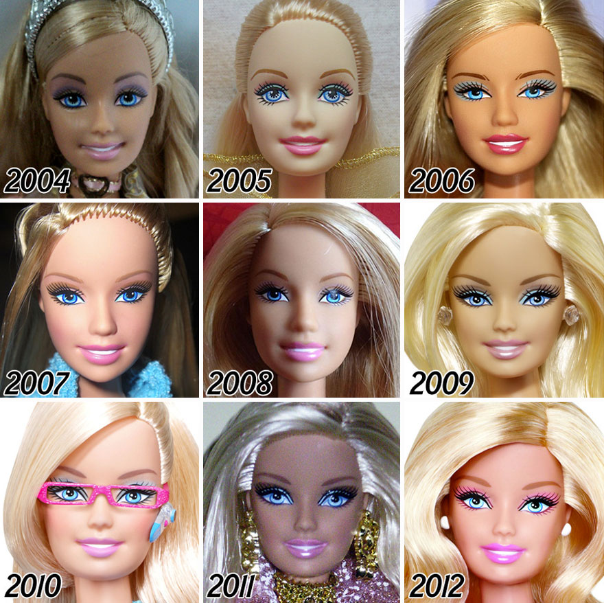 L'évolution du visage de Barbie en 56 ans l evolution du visage de Barbie en 56 ans 5 l-evolution-du-visage-de-Barbie-en-56-ans-5