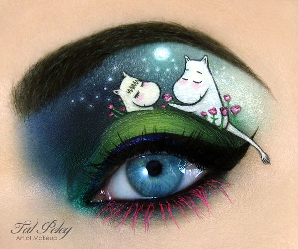 Des maquillages artistiques des yeux par Tal Peleg tal peleg maquillage artistique des yeux moomins tal-peleg-maquillage-artistique-des-yeux-moomins