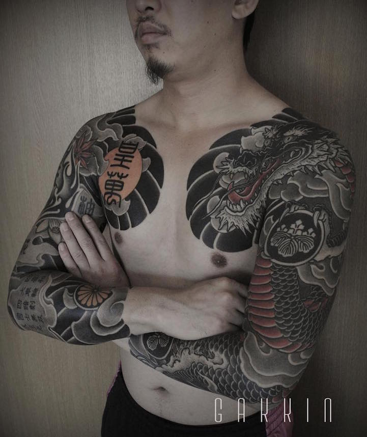 Les tatouages freehand de thèmes traditionnels japonais de Gakkin quelques tatouages freehand de themes traditionnels japonais par Gakkin 7 quelques-tatouages-freehand-de-themes-traditionnels-japonais-par-Gakkin-7