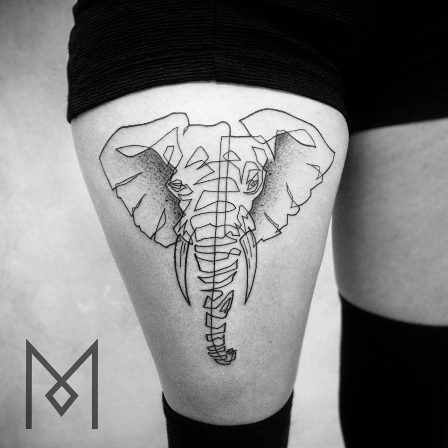 Les tatouages minimalistes linéaires de Mo Ganji tatouages en lignes continues de Mo Ganji 12 tatouages-en-lignes-continues-de-Mo-Ganji-12