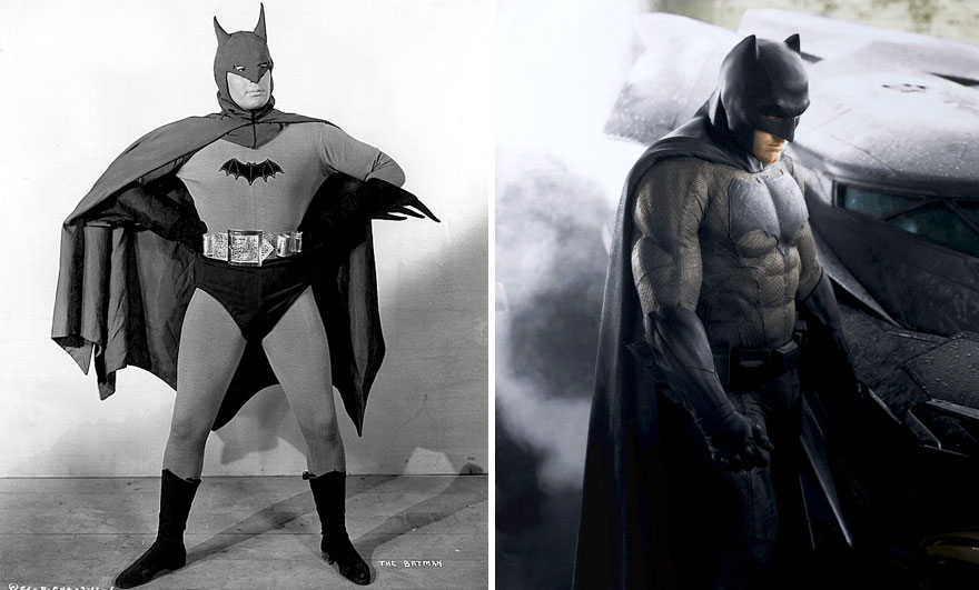 15 super héros avant et maintenant 15 super heros avant et maintenant batman 1943 2016 15-super-heros-avant-et-maintenant-batman-1943-2016
