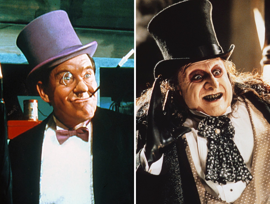 15 super héros avant et maintenant 15 super heros avant et maintenant pingouin 1966 1992 15-super-heros-avant-et-maintenant-pingouin-1966-1992