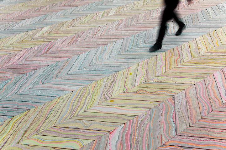 Les planchers de bois de couleur marbrés de Penille Snedker Hansen Les planchers de bois de couleur marbres de Penille Snedker Hansen 10 Les-planchers-de-bois-de-couleur-marbres-de-Penille-Snedker-Hansen-10