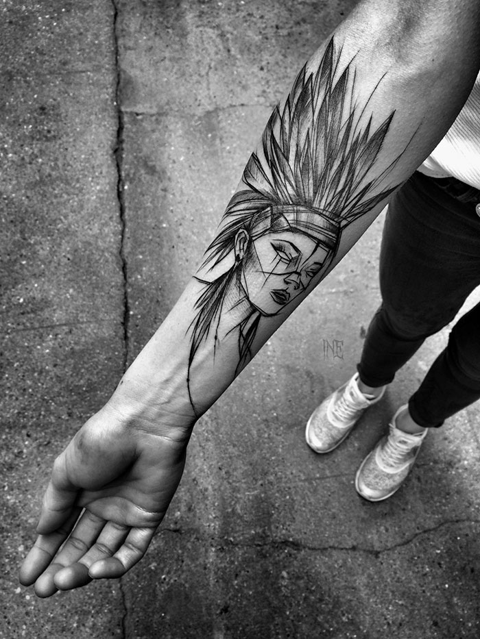 Les superbes tatouages en forme d'esquisse de Inez Janiak tatouages en forme d esquisse par Inez Janiak 51 tatouages-en-forme-d-esquisse-par-inez-janiak-51