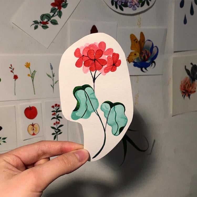 Les délicats tatouages floraux colorés de Zihee Les delicats tatouages floraux colores de Zihee 17 Les delicats tatouages floraux colores de Zihee 17