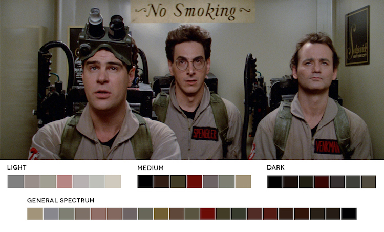 Les palettes de couleurs de films par Roxy Radulescu Les palettes de couleurs de films par Ruby Radulescu 5 ghostbusters 1984 Les palettes de couleurs de films par Ruby Radulescu 5 ghostbusters 1984