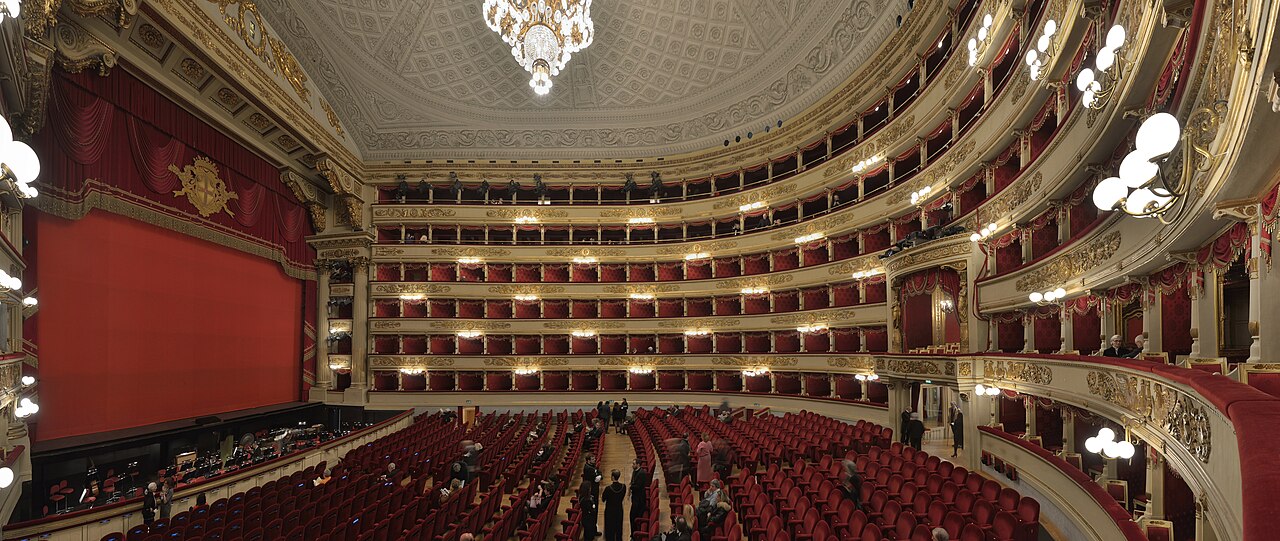 Intérieur de la Scala de Milan Intérieur de la Scala de Milan avec ses loges et son grand lustre