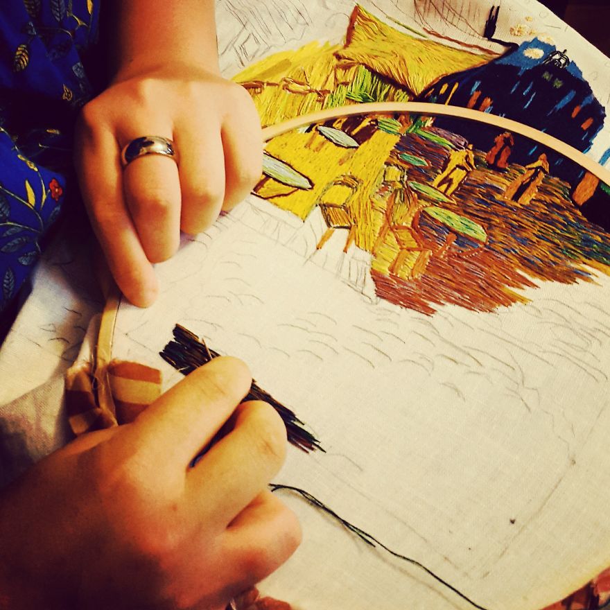 Les tableaux en broderie de Meko Gelashvili les tableaux en broderie de Meko Gelashvili 4 les tableaux en broderie de Meko Gelashvili 4