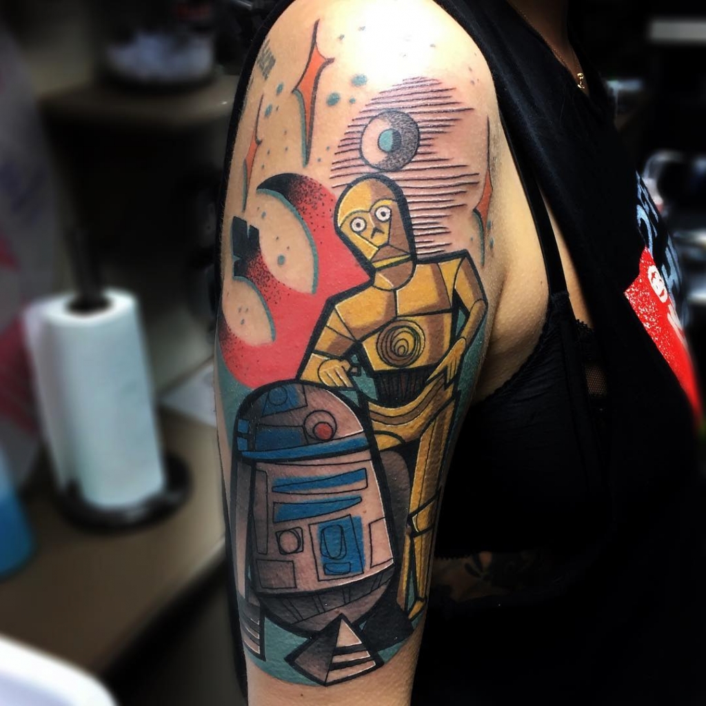 Les tatouages cubistes colorés inspirés de Picasso de Mike Boyd Les tatouages cubistes colores inspires de Picasso de Mike Boyd 12 Les tatouages cubistes colores inspires de Picasso de Mike Boyd 12