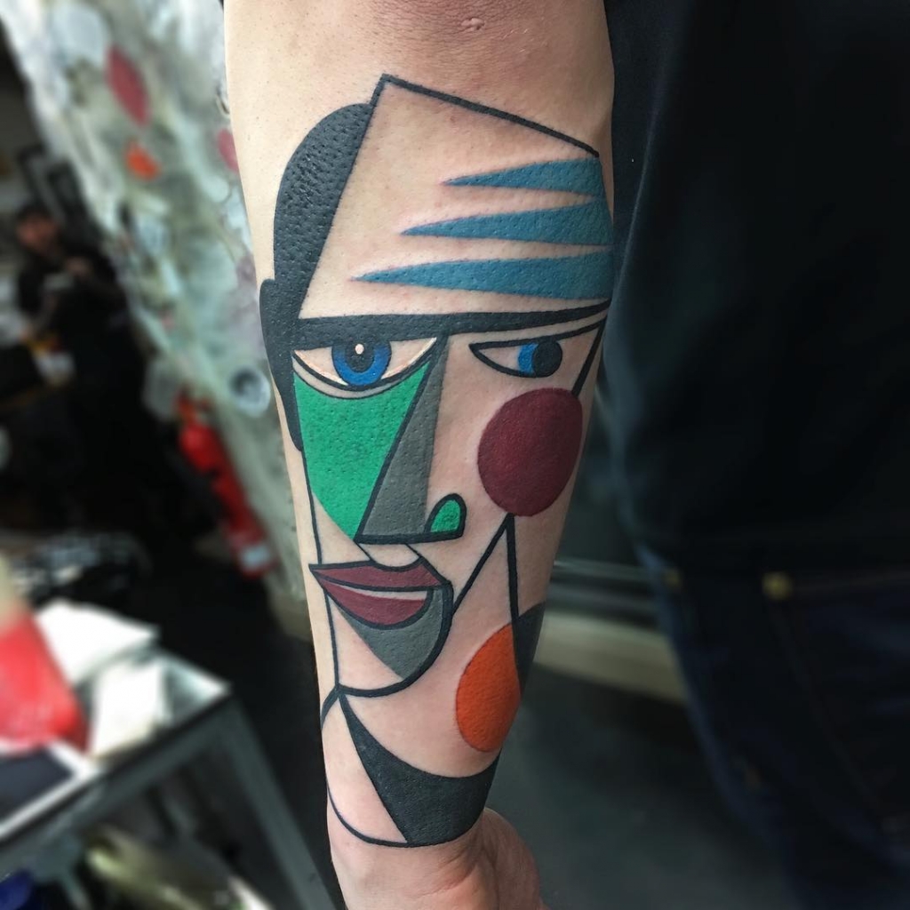 Les tatouages cubistes colorés inspirés de Picasso de Mike Boyd Les tatouages cubistes colores inspires de Picasso de Mike Boyd 3 Les tatouages cubistes colores inspires de Picasso de Mike Boyd 3