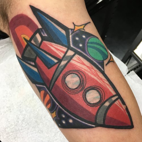 Les tatouages cubistes colorés inspirés de Picasso de Mike Boyd Les tatouages cubistes geek de Mike Boyd 7 Les tatouages cubistes geek de Mike Boyd 7