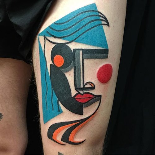 Les tatouages cubistes colorés inspirés de Picasso de Mike Boyd Les tatouages cubistes geek de Mike Boyd 9 Les tatouages cubistes geek de Mike Boyd 9