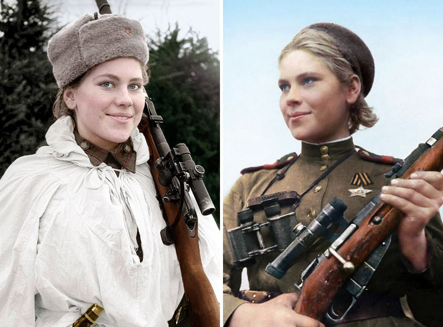 Portraits colorisés de femmes snipers russes tueuses de nazis Portraits colorises de femmes snipers russes tueuses de nazis 2 roza shanina Portraits colorises de femmes snipers russes tueuses de nazis 2 roza shanina