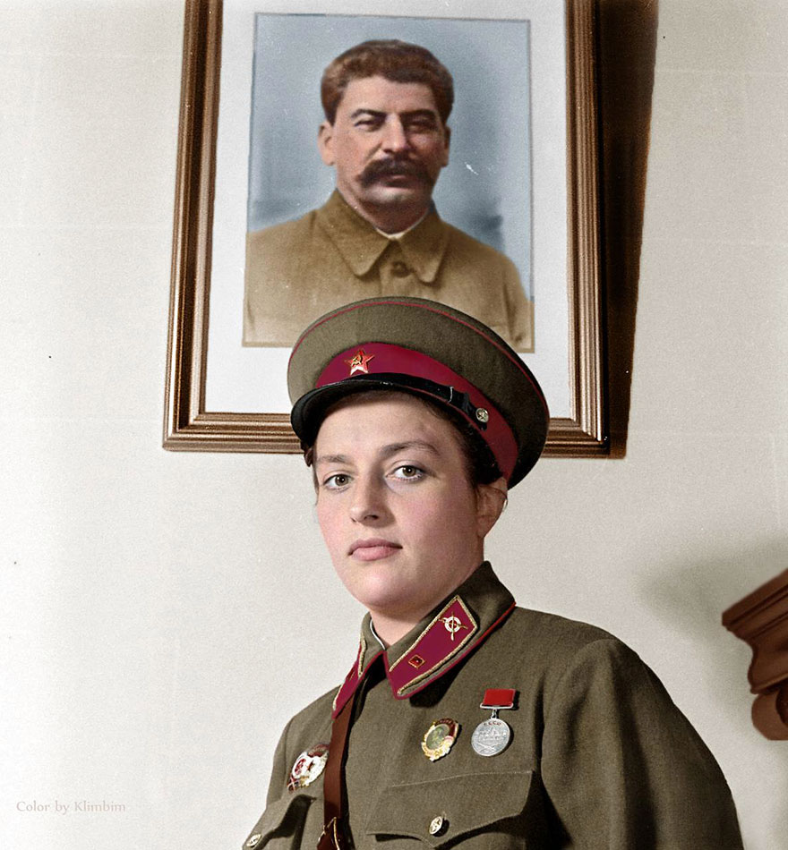 Portraits colorisés de femmes snipers russes tueuses de nazis Portraits colorises de femmes snipers russes tueuses de nazis 5 Portraits colorises de femmes snipers russes tueuses de nazis 5
