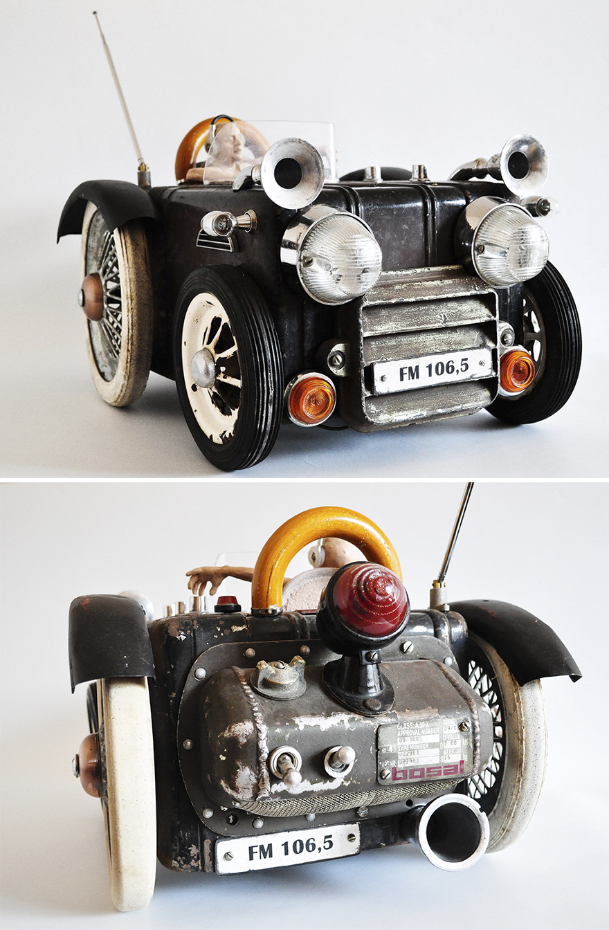 Des sculptures steampunk en recyclage d'objets par Artūras Tamašauskas sculptures steampunk en recyclage d objets par Arturas Tamasauskas 10 voiture Des sculptures steampunk en recyclage d'objets par Artūras Tamašauskas Voiture
