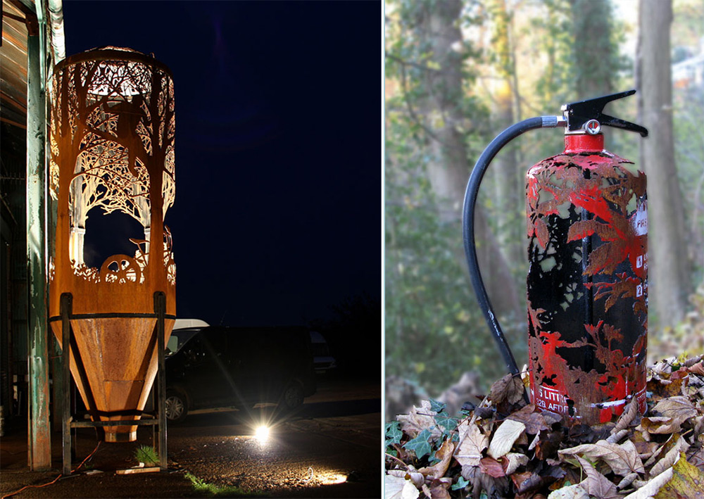 Des panneaux et des véhicules découpés en forme de forêts par Dan Rawlings des panneaux et des vehicules decoupes en forme de forets par Dan Rawlings 5 Des panneaux et des véhicules découpés en forme de forêts par Dan Rawlings 5