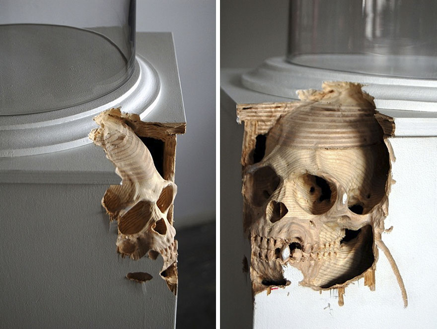 Une incroyable sculpture d'un tronc scindé par une corde effilochée par Maskull Lasserre une incroyable sculpture d un tronc scinde par une corde effilochee par Maskull Lasserre 10 sculptures de Maskull Lasserre 4
