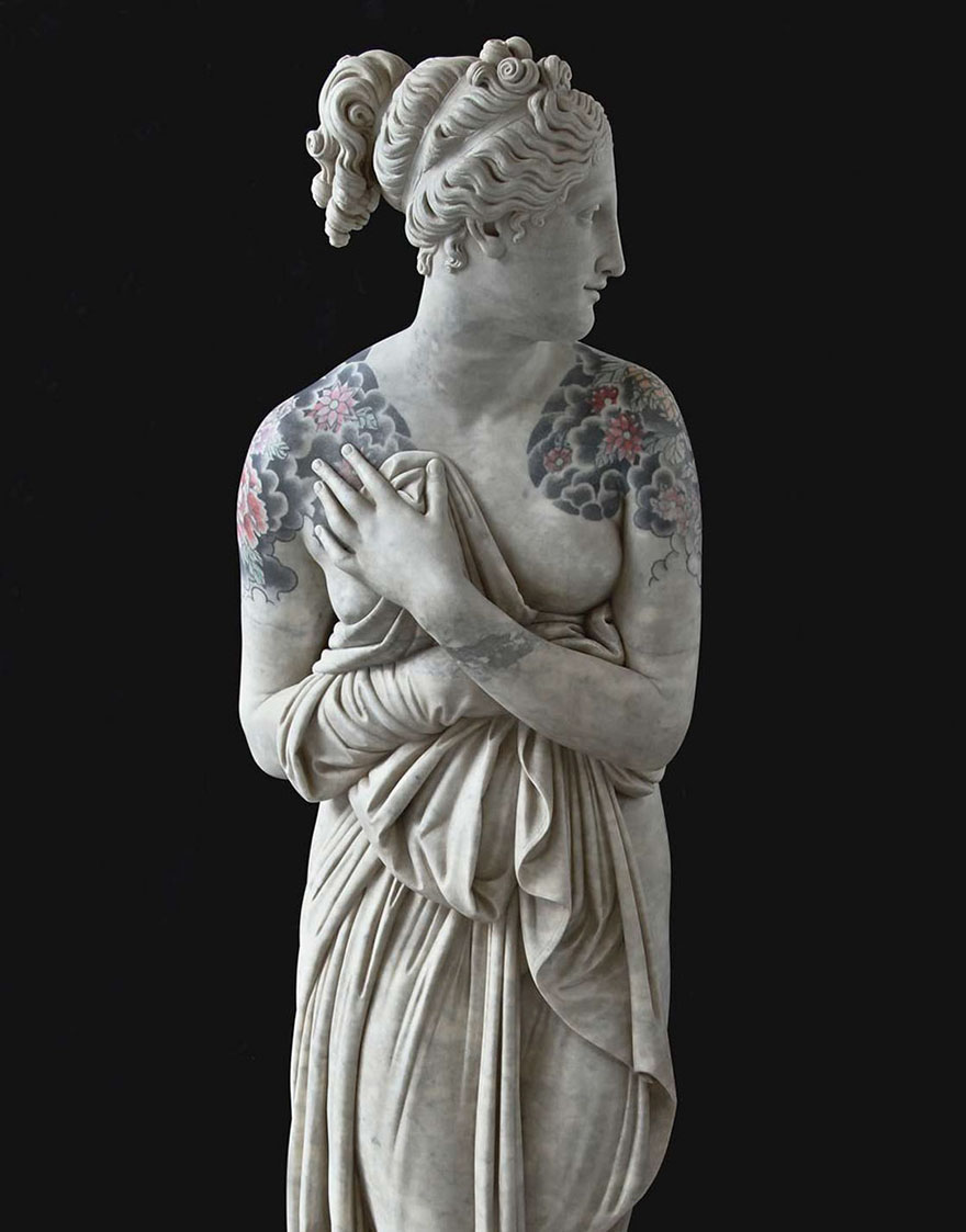 Des tatouages sur des sculptures classiques par Fabio Viale Des tatouages sur des sculptures classiques par Fabio Viale 3 Des tatouages sur des sculptures classiques par Fabio Viale 3