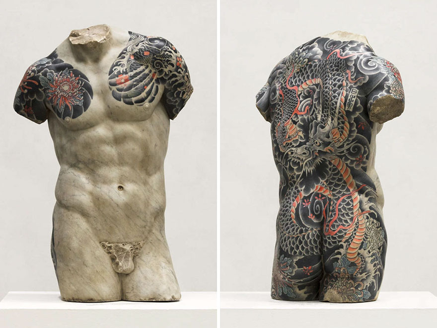 Des tatouages sur des sculptures classiques par Fabio Viale Des tatouages sur des sculptures classiques par Fabio Viale 4 Des tatouages sur des sculptures classiques par Fabio Viale 4