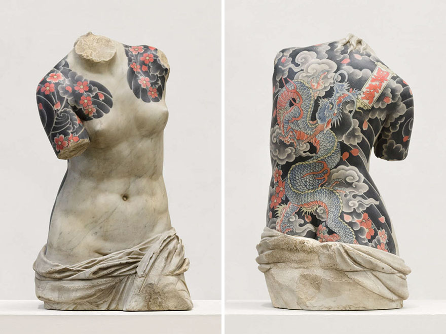 Des tatouages sur des sculptures classiques par Fabio Viale Des tatouages sur des sculptures classiques par Fabio Viale 6 Des tatouages sur des sculptures classiques par Fabio Viale 6