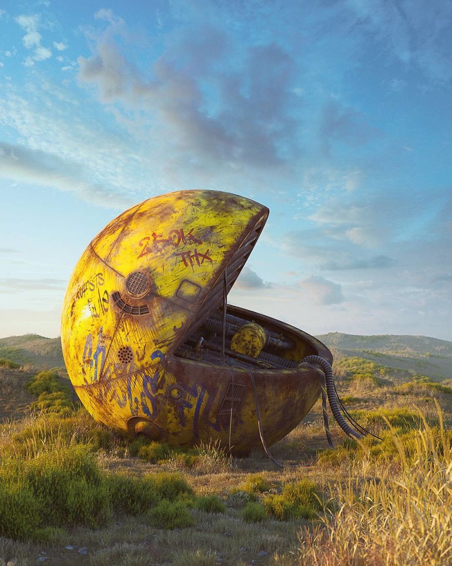 La pop culture après l'apocalypse par Filip Hodas La pop culture apres l apocalypse par Filip Hodas 4 pac man La pop culture après l'apocalypse par Filip Hodas: Pacman