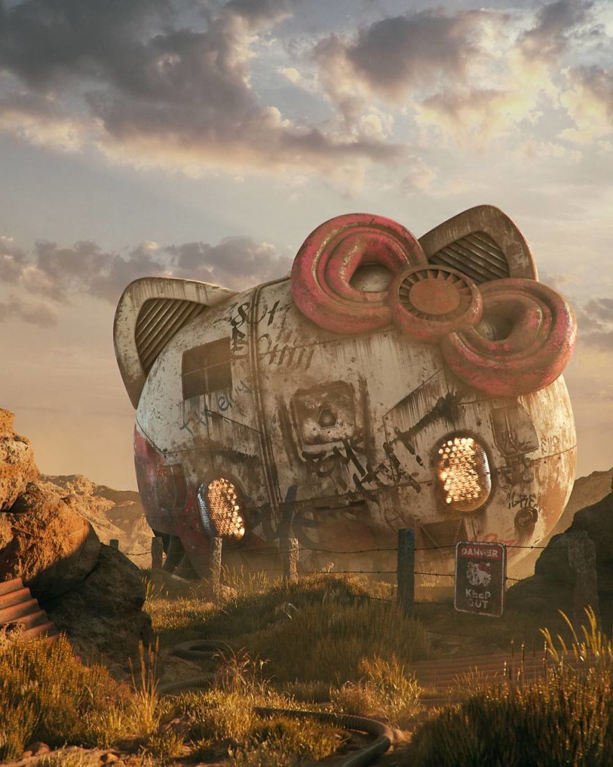 La pop culture après l'apocalypse par Filip Hodas La pop culture apres l apocalypse par Filip Hodas 6 hello kitty La pop culture après l'apocalypse par Filip Hodas: Hello Kitty