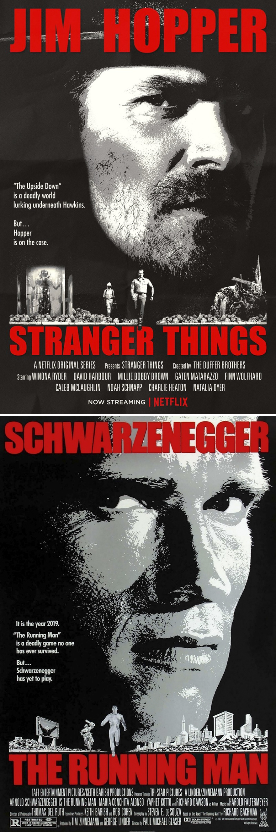 Quand Stranger Things reprend des affiches de films d'horreur des années 70 et 80 Quand Stranger Things reprend des affiches de films d horreur des annees 70 et 80 7 the running man Quand Stranger Things reprend des affiches de films d'horreur des années 70 et 80 The Running Man