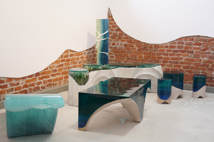 Des meubles en pierre et verre acrylique par Eduard Locota des meubles en pierre et verre acrylique par Eduard Locota 2 Des meubles en pierre et verre acrylique par Eduard Locota 2