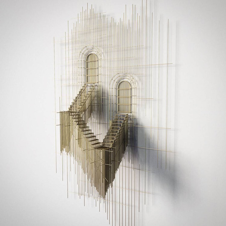 Des sculptures d'escaliers façon croquis d'architecture par David Moreno Des sculptures d escaliers facon croquis d architecture par David Moreno 3 Des sculptures d'escaliers façon croquis d'architecture par David Moreno 3