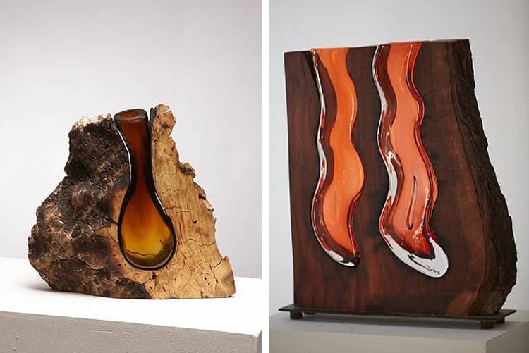 Des sculptures mêlant verre fondu et tronc d'arbre par Scott Slagerman et Jim Fishman Des sculptures melant verre fondu et tronc d arbre par Scott Slagerman et Jim Fishman 6 Des sculptures mêlant verre fondu et tronc d'arbre par Scott Slagerman et Jim Fishman 6