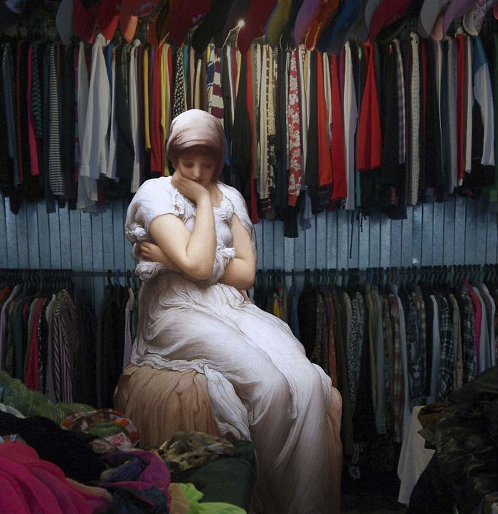 Quand les dieux prennent le métro : les collages anachroniques d’Alexey Kondakov De nouveaux melanges de classiques de la peinture et de vie moderne par Alexey Kondakov 14 Quand les dieux prennent le métro : les collages anachroniques d’Alexey Kondakov 14