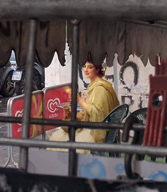 Quand les dieux prennent le métro : les collages anachroniques d’Alexey Kondakov De nouveaux melanges de classiques de la peinture et de vie moderne par Alexey Kondakov 15 Quand les dieux prennent le métro : les collages anachroniques d’Alexey Kondakov 15