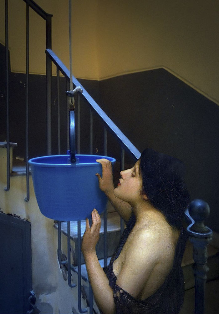 Quand les dieux prennent le métro : les collages anachroniques d’Alexey Kondakov De nouveaux melanges de classiques de la peinture et de vie moderne par Alexey Kondakov 20 Quand les dieux prennent le métro : les collages anachroniques d’Alexey Kondakov 20