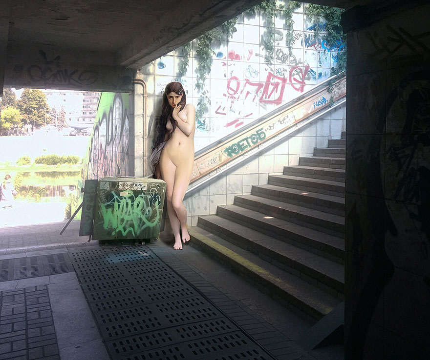 Quand les dieux prennent le métro : les collages anachroniques d’Alexey Kondakov Les melanges de personnages des classiques de la peinture et de la vie moderne par Alexey Kondakov 6 Les-melanges-de-personnages-des-classiques-de-la-peinture-et-de-la-vie-moderne-par-Alexey-Kondakov-6