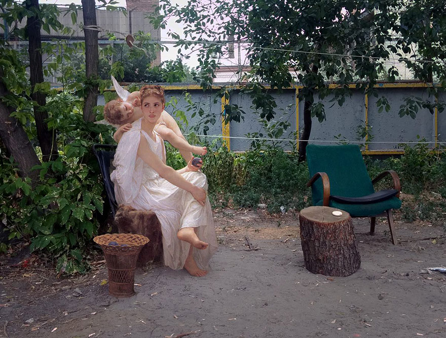 Quand les dieux prennent le métro : les collages anachroniques d’Alexey Kondakov Les melanges de personnages des classiques de la peinture et de la vie moderne par Alexey Kondakov 8 Les-melanges-de-personnages-des-classiques-de-la-peinture-et-de-la-vie-moderne-par-Alexey-Kondakov-8