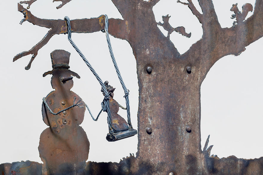 Cindy Chinn : Quand les pelles à neige rouillées deviennent des scènes d'hiver féériques des sculptures dans de vieilles pelles a neige par Cindy Chinn 10 des-sculptures-dans-de-vieilles-pelles-a-neige-par-Cindy-Chinn-10