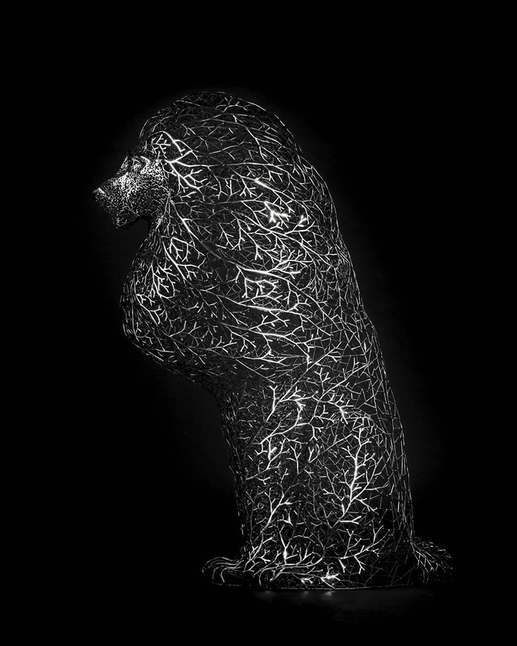 Les sculptures d'animaux en branches métalliques de Kang Dong Hyun Les sculptures d animaux en branches metalliques de Kang Dong Hyun 3 Les-sculptures-d-animaux-en-branches-metalliques-de-Kang-Dong-Hyun-3