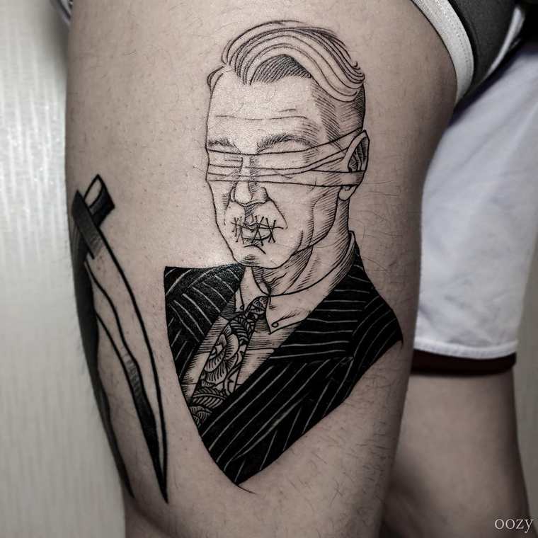 Le noir sublime du macabre : les tatouages envoûtants de Oozy les tatouages macabres noir et blanc de Oozy 13 les-tatouages-macabres-noir-et-blanc-de-Oozy-13