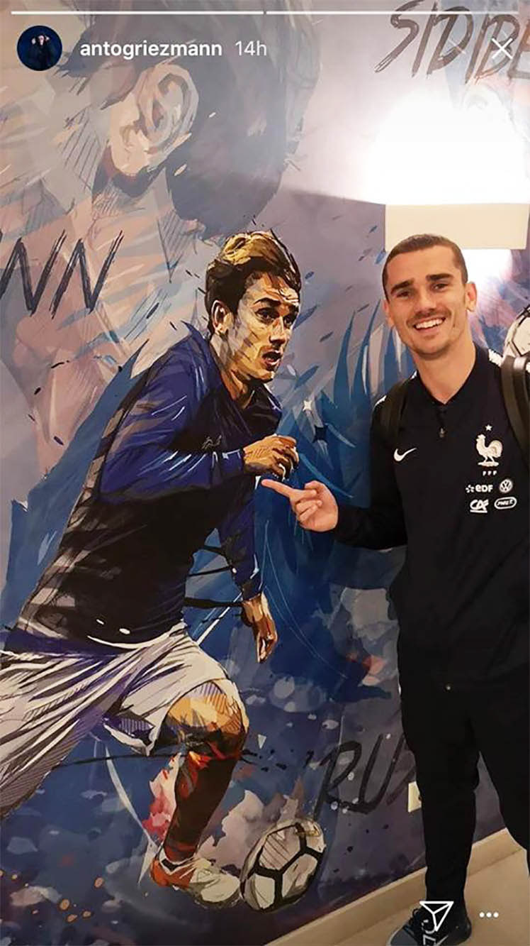 Les fresques sur les murs de l'hotel de l'équipe de France à Istra par Yann Dalon Les fresques sur les murs de l hotel de l equipe de France a Istra par Yann Dalon 28 griezmann Les-fresques-sur-les-murs-de-l-hotel-de-l-equipe-de-France-a-Istra-par-Yann-Dalon-28-griezmann