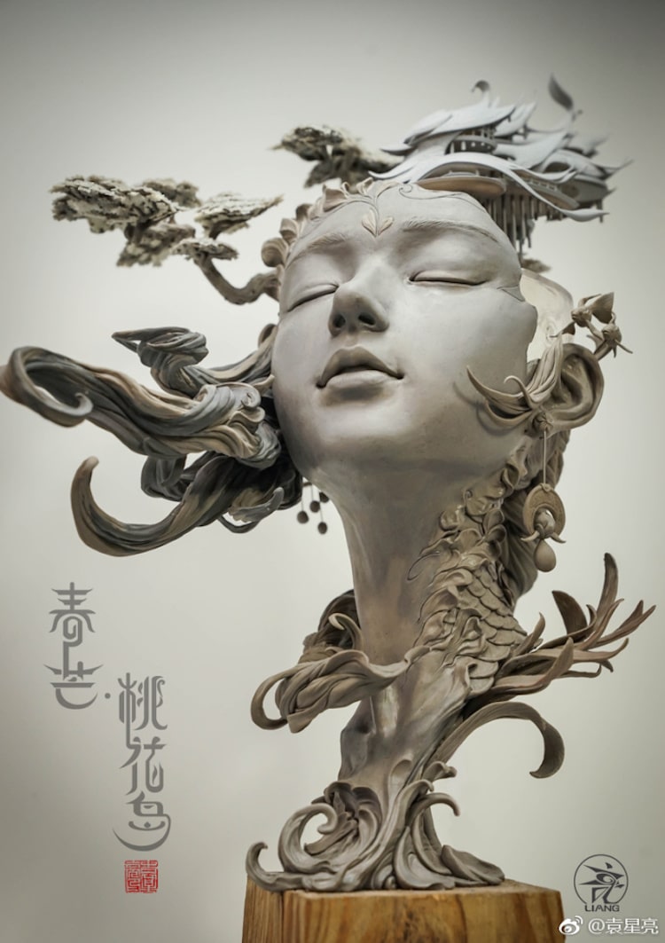 des sculptures surréalistes avec des paysages en cheveux par Yuanxing Liang des sculptures surrealistes avec des paysages en cheveux par Yuanxing Liang 2 des-sculptures-surrealistes-avec-des-paysages-en-cheveux-par-Yuanxing-Liang-2