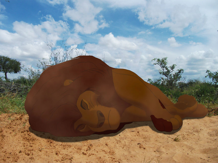 des fins tragiques pour des personnages Disney par Jeff Hong des fins tragiques pour des personnages Disney par Jeff Hong 9 simba des-fins-tragiques-pour-des-personnages-Disney-par-Jeff-Hong-9-simba
