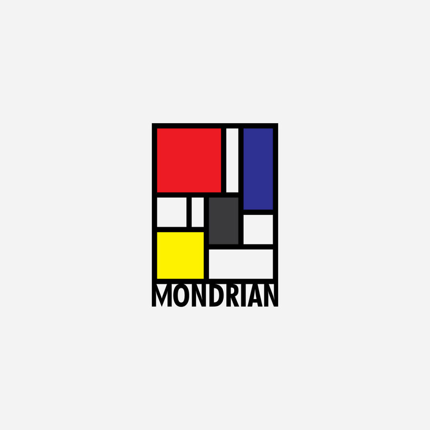 Les logos de peintres célèbres par Milton Omena Les logos de peintres celebres par Milton Omena 6 piet mondrian 1 Les-logos-de-peintres-celebres-par-Milton-Omena-6-piet-mondrian-1