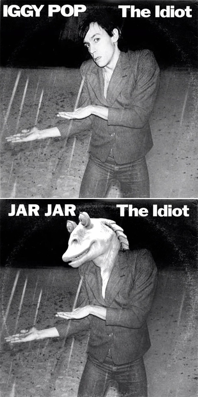 Des couvertures célèbres d'albums en mode starwars par Steve Lear Des couvertures celebres d albums en mode starwars par Steve Lear 15 iggy pop jar jar Des-couvertures-celebres-d-albums-en-mode-starwars-par-Steve-Lear-15-iggy-pop-jar-jar