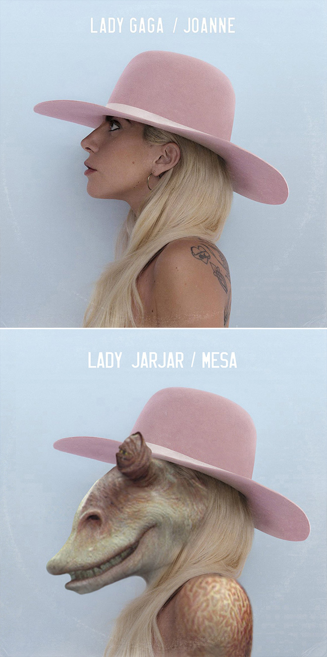 Des couvertures célèbres d'albums en mode starwars par Steve Lear Des couvertures celebres d albums en mode starwars par Steve Lear 2 lady gaga joanne lady jarjar mesa Des-couvertures-celebres-d-albums-en-mode-starwars-par-Steve-Lear-2-lady-gaga-joanne-lady-jarjar-mesa