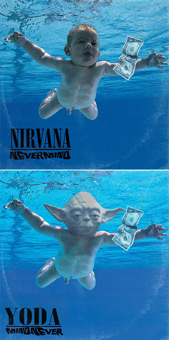 Des couvertures célèbres d'albums en mode starwars par Steve Lear Des couvertures celebres d albums en mode starwars par Steve Lear 2 nirvana nevermind yoda minonever Des-couvertures-celebres-d-albums-en-mode-starwars-par-Steve-Lear-2-nirvana-nevermind-yoda-minonever