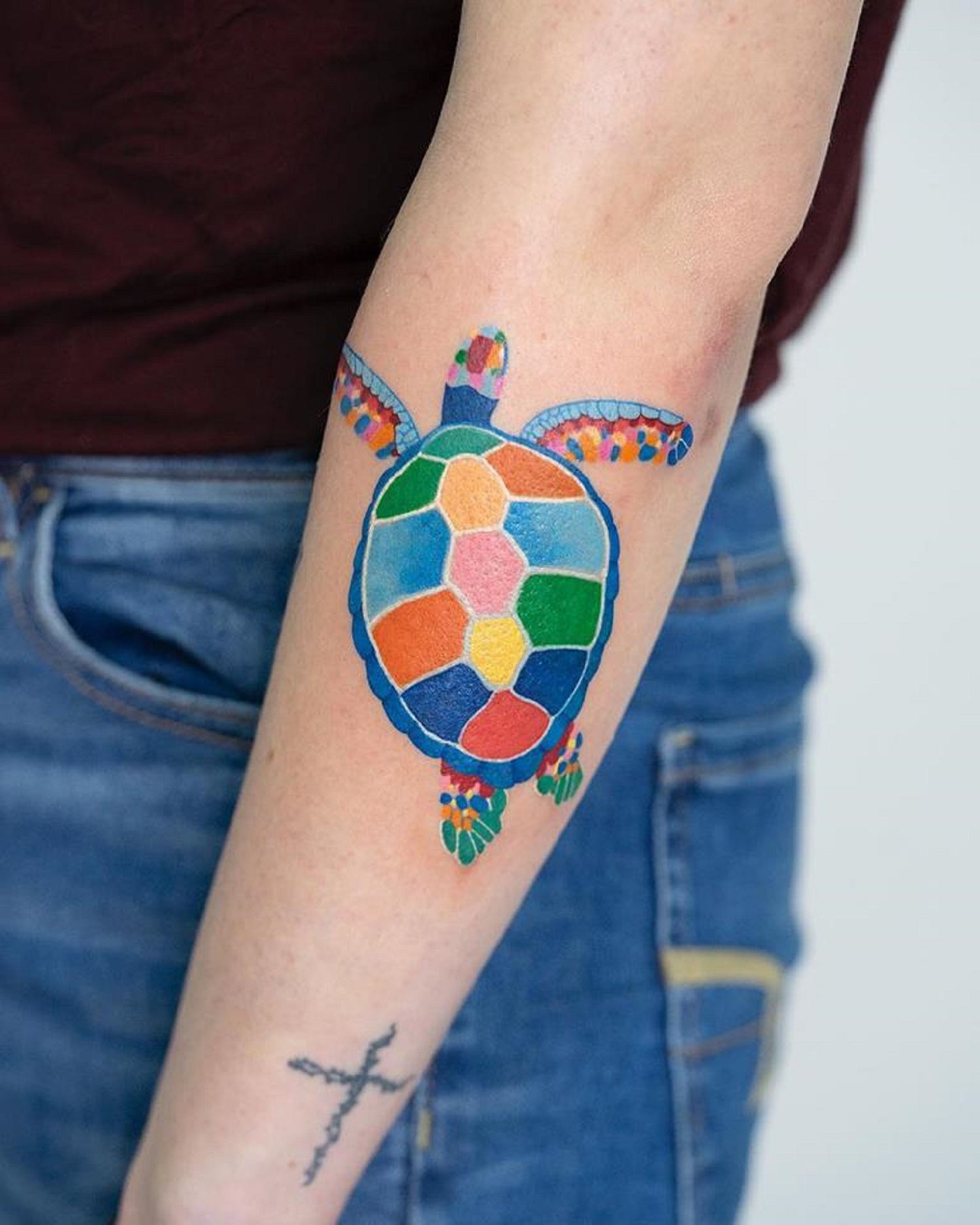 les tatouages d'animaux colorés de zihee les tatouages d animaux colores de zihee 7 tortue les-tatouages-d-animaux-colores-de-zihee-7-tortue